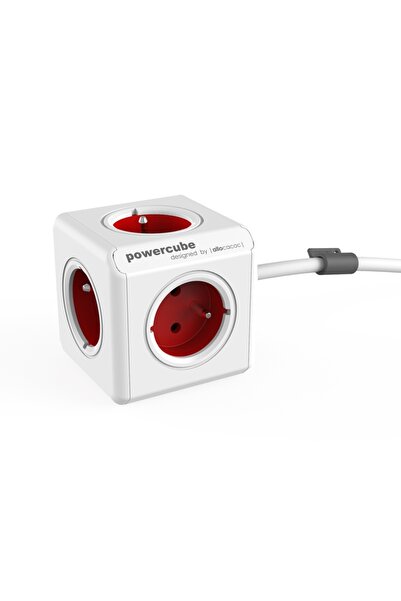 Powercube Πολύπριζο με καλώδιο 3μ κόκκινο