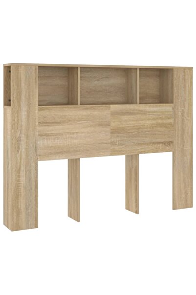 vidaxl Tăblie de pat cu dulap, stejar sonoma, 140x18,5x104,5 cm