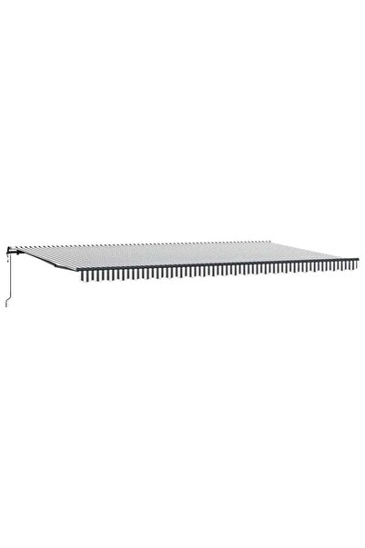 vidaxl Copertină retractabilă automată, Antracit/Alb, 600 x 300 cm