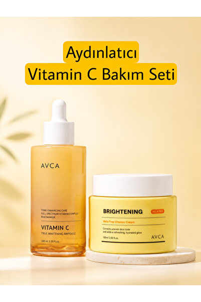 AVCA Vitamin C Beyazlatıcı / Aydınlatıcı Parlaklık Bakım Seti (100 ml ampul +...
