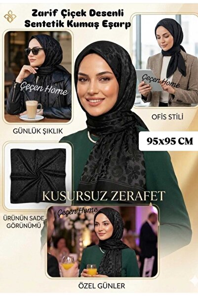 ÇEÇEN HOME (1 Piece) Elegant Floral Pattern Scarf,Breathable Synthetic Fabric...