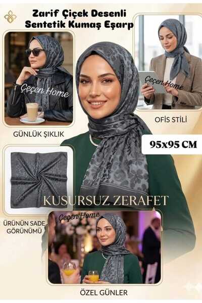 ÇEÇEN HOME (1 Piece) Elegant Floral Pattern Scarf,Breathable Synthetic Fabric...