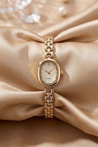 The Watch ساعة أدينا الذهبية للسيدات، سوار فولاذي، ساعة يد نسائية فاخرة عتيقة...