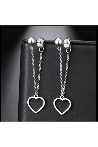 Shiklik Women's Dangle Chain Heart Earrings