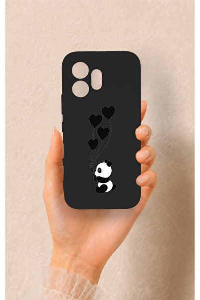 Vip Case Honor 600 Uyumlu Kalpli Panda Desenli Silikon Kılıf