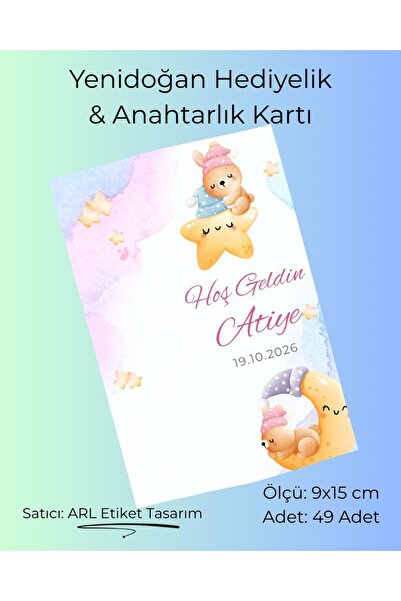 arl etiket tasarım dijital baskı merkezi Yenidoğan Hediyelik ve Anahtarlık Ka...