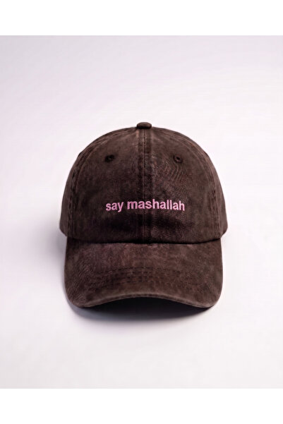 Tresore Say Mashallah Pink Embroidered Vintage Sports Hat Unisex / "Mashallah...