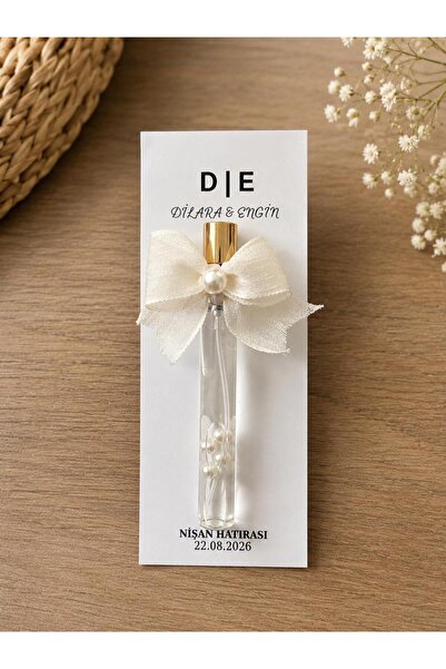 Burcdesigngift Kişiye Özel Nişan Hatırası Kolonya Şişesi / 15 adet