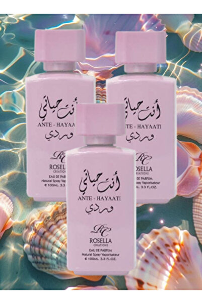 ROSELLA 3 Pieces Ante Hayaati Wardi Perfume 100ML