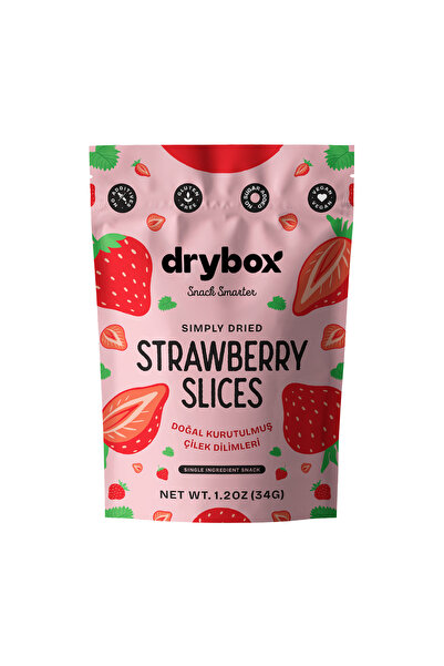 DRYBOX Natural Dried Strawberry Slices 34g – No Added Sugar, 100% Natural Sof...