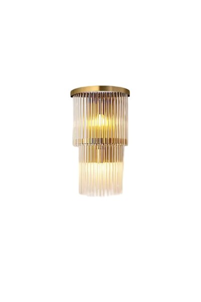 GIMASE Aplică de perete, de interior, lumină caldă, auriu transparent
