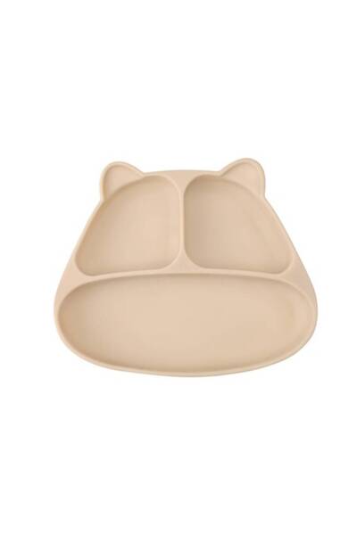 Mombella Farfurie cu ventuză Panda pentru copii, Mombella, 20x16.5x3.5cm, bej...