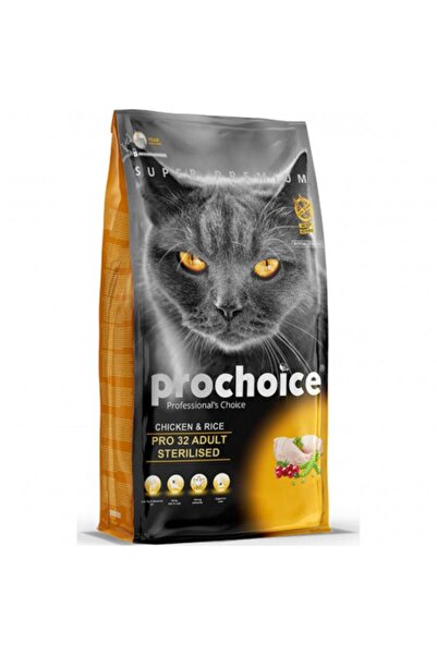 ProChoice Pro 32 Adult Sterilised Ξηρά Τροφή Γάτας με Κοτόπουλο & Ρύζι 2kg