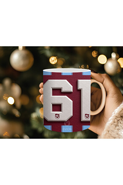Evion Trabzon Fan Themed Mug Burgundy Blue Colored Fan Mugs