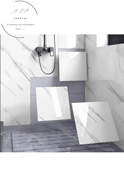 Generic Brand 6 Pieces of Adhesive White Marble Patterned Stickers 30X30 cm