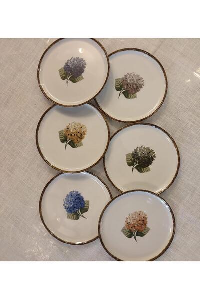 Porland Ortanca 6 Piece Cake Plate 20cm Porcelain