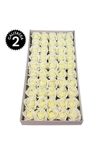 AFO Set 50 Trandafiri Sapun Parfumati Calitatea II Ivory