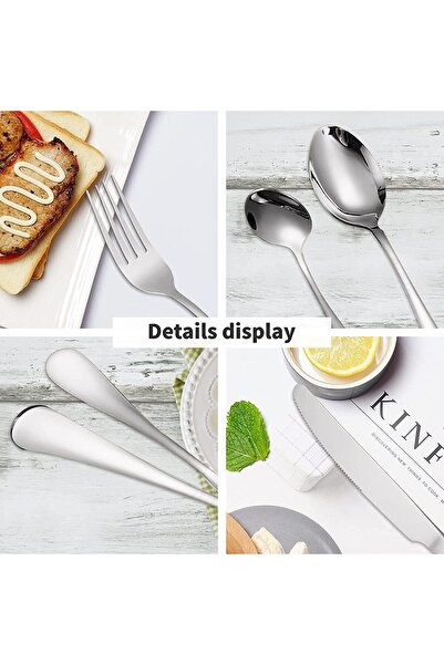 Arabest 24 Piece Silverware Flatware Set With Stand, Stainless Steel Utensils...