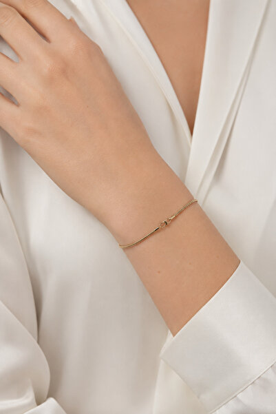 Balenbi Jewelry Women's Thin Herringbone Chain Gold Color Tarnish Resistant S...
