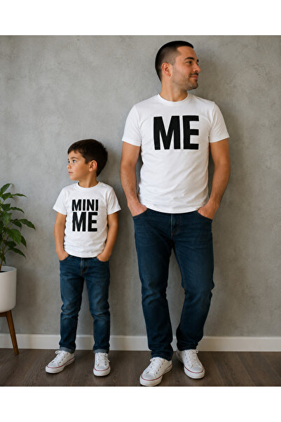 LORVEX Tricou oversize pentru tată și fiu, 100% bumbac, imprimat (trebuie să ...