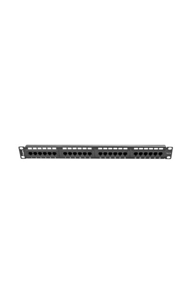 Lanberg Panou de patch-uri Cat5e UTP cu 24 de porturi, 1U, montabil în rack d...