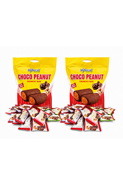 MyBizcuit (2 Packs X 280g) Crispy Chocolate Peanut Pieces, Easy Open Pack 280g