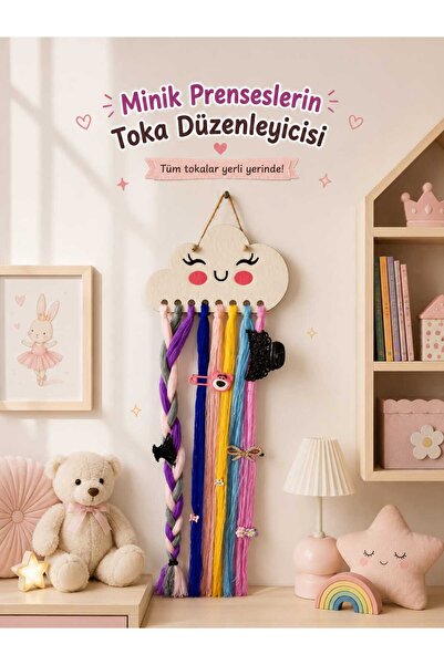 KESKİN NAKIŞ منظم مشبك على شكل سحابة من اللباد للأميرات الصغيرات