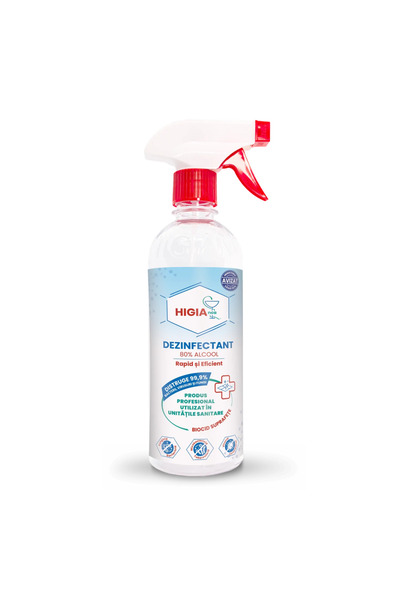 Farmacia Anca H-DEZINFECTANT HIGIANCA 80% ALCOOL 500 ML SOLUTIE