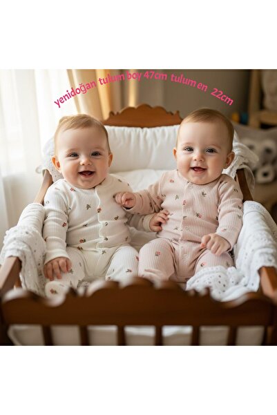 milay's life home collections yenidoğan 0-1 ay kız bebeklere lale desenli çıt...