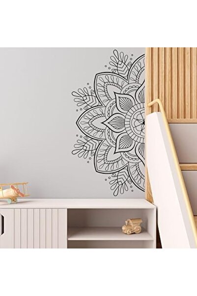 The Bros Mandala Wall Decal Peel and Stick Half Mandala Wall Stickers Lotus M...