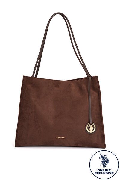 U.S. Polo Assn. حقيبة كتف نسائية بنية اللون Us26806
