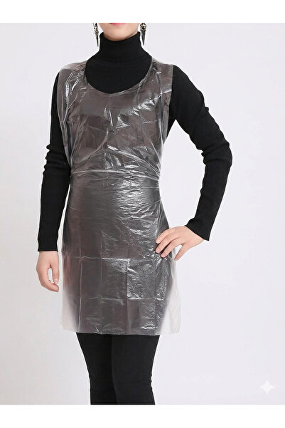 FWM Disposable Transparent Plastic Aprons, Lightweight, Protective Clothing f...