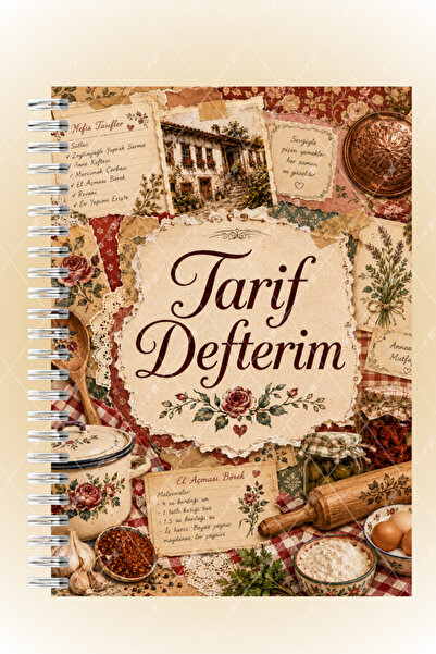 Mimu Art Studio Tarif Defteri Spiralli A5 48 Sayfa Yemek Tarifi Not Defteri 7