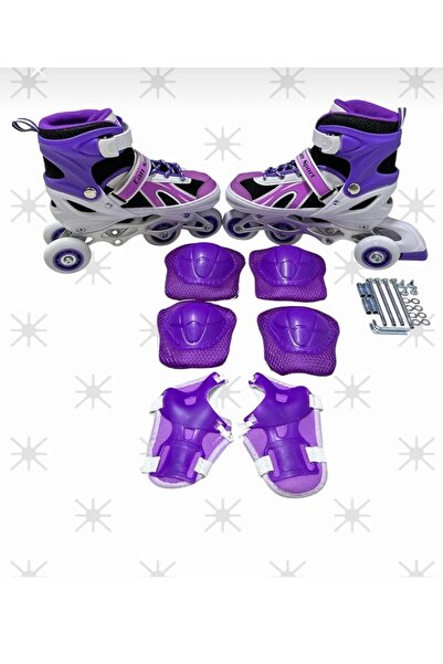 Toys Ayarlanabilir metal gövde silikon teker ışıklı çocuk alıştırma pateni ko...