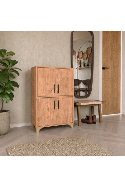 Vivendo Dulap multifunctional din PAL 62,6x35,8x101 cm, cu 4 usi si 4 compart...