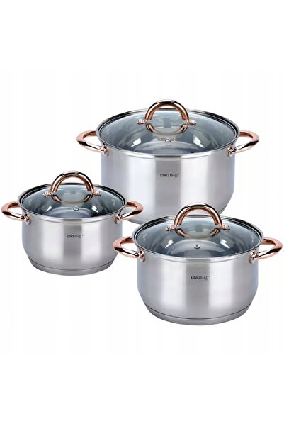 Kinghoff Set complet de oale, 6 piese, oală pentru inducție