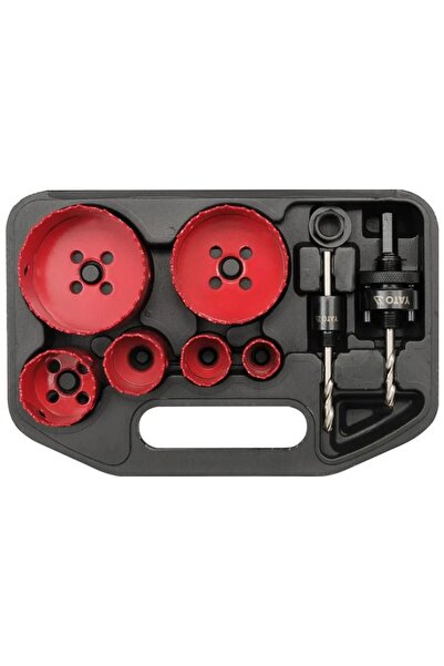 VOREL by YATO YATO Set de 8 freze coroană bimetalice pentru găurit, pentru sc...