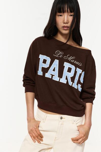 LEFTIES Baskılı sweatshirt