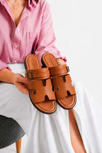 STOCON Elite Women's Taba Buckle H Model Daily Slippers Buckle Comfort Slippe...