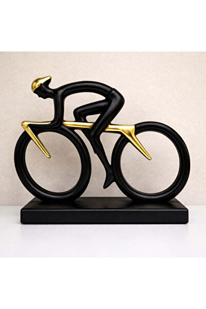 Vivendo Statueta decorativa Ciclist modern din rasina 20 x 5.5 x 15 cm design...