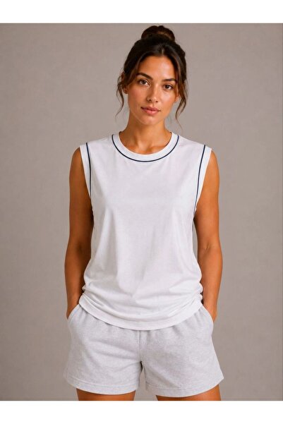 VELİZADE Women's Crew Neck Lycra Comfort Model Sleeveless 4 Season Sports and...