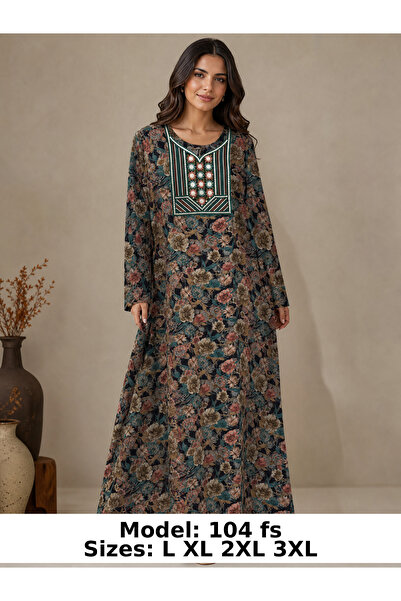 TUFAHA Long Sleeve Embroidered Kashmiri Shirt
