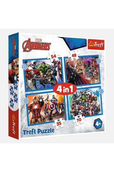 Jumbo Puzzle Avengers 4 in 1