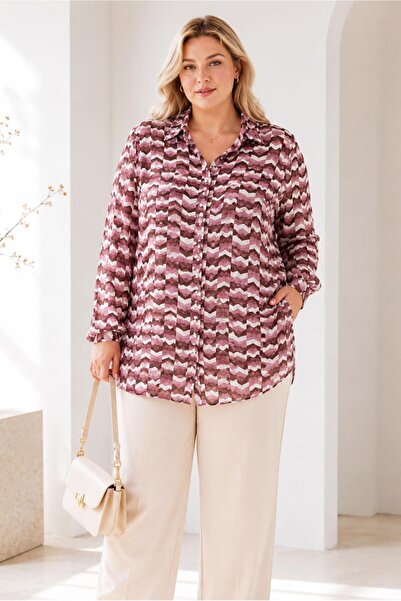 Alvina Patterned Satin Tunic 20972