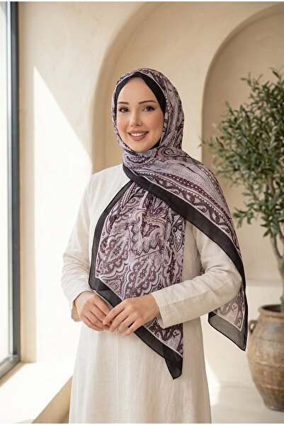 EBRUTESETTÜR سلسلة شالات بنمط عرقي باللون العنابي