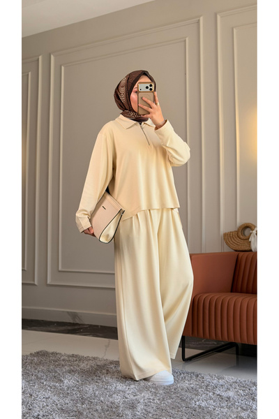 Suede Style 6490 - Stylish Comfortable Knitted Modal Fabric Casual Zipper Shi...
