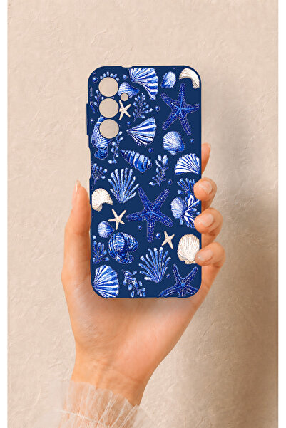 Vip Case Samsung A14 Uyumlu Deniz Kabuğu Desenli Silikon Kılıf