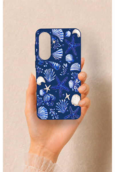 Vip Case Samsung A57 Uyumlu Deniz Kabuğu Desenli Silikon Kılıf