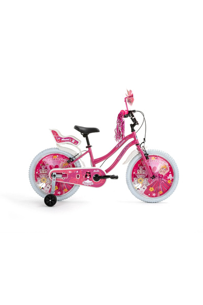 Bisan QUEEN KIZ ÇOCUK BİSİKLETİ 30CM V 20 JANT METALİK PEMBE PEMBE