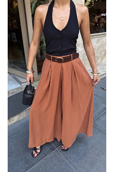 R-Style Tencel Belted Trousers
